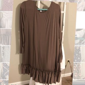 Ruffle Long Sleeve Dress•3X•